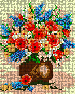 Template for Ministeck - summer bouquet
