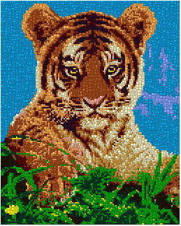 Template for Ministeck - Tiger cub