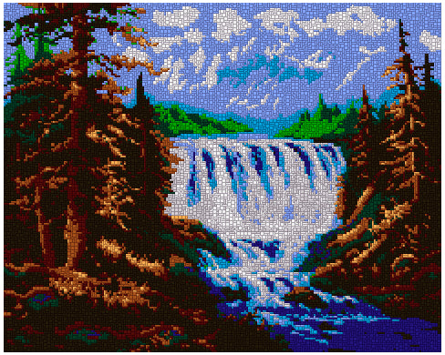 Template for Ministeck - Wild Waterfall
