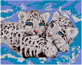 Template for Ministeck - White Tiger Babies