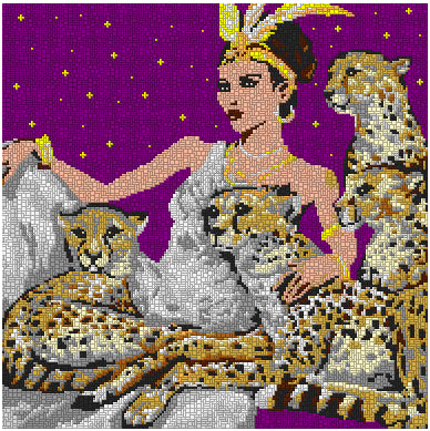 Template for Ministeck - Leopard Queen