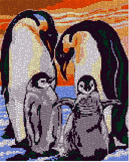 Vorlage für Ministeck - Penguin Family