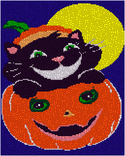Template for Ministeck - The Cat in the Pumpkin