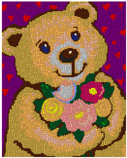 Template for Ministeck - Flower Bears