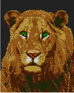 Template for Ministeck - African Lion