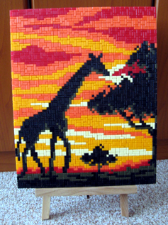 Vorlage für Ministeck - Sunset Giraffe