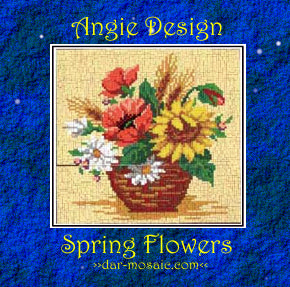 Template for Ministeck - flower basket