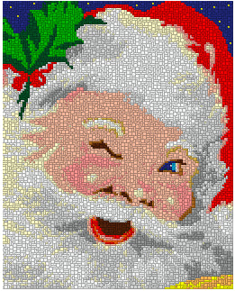 Template for Ministeck - Santa's wink