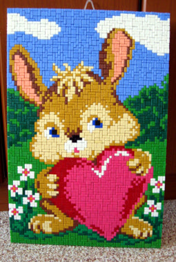 Template for mini-stick - bunny with heart