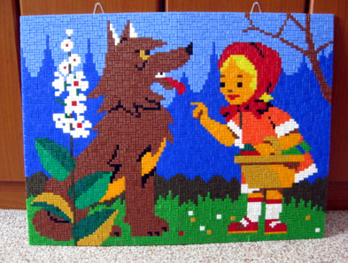 Template for Ministeck - Little Red Riding Hood and Wolf