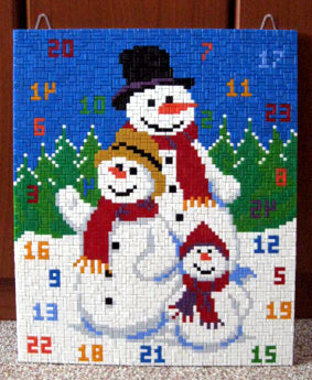 Template for Ministeck - Snowman Trio - calendar