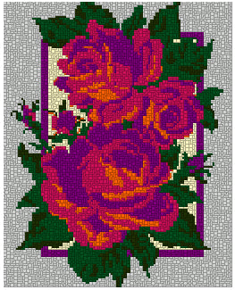 Vorlage für Ministeck - Flashy Roses