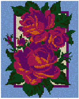 Template for Ministeck - Flashy Roses
