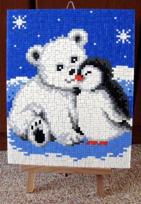 Template for Ministeck - polar bear love