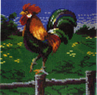 Template for Ministeck - Rooster on Fence